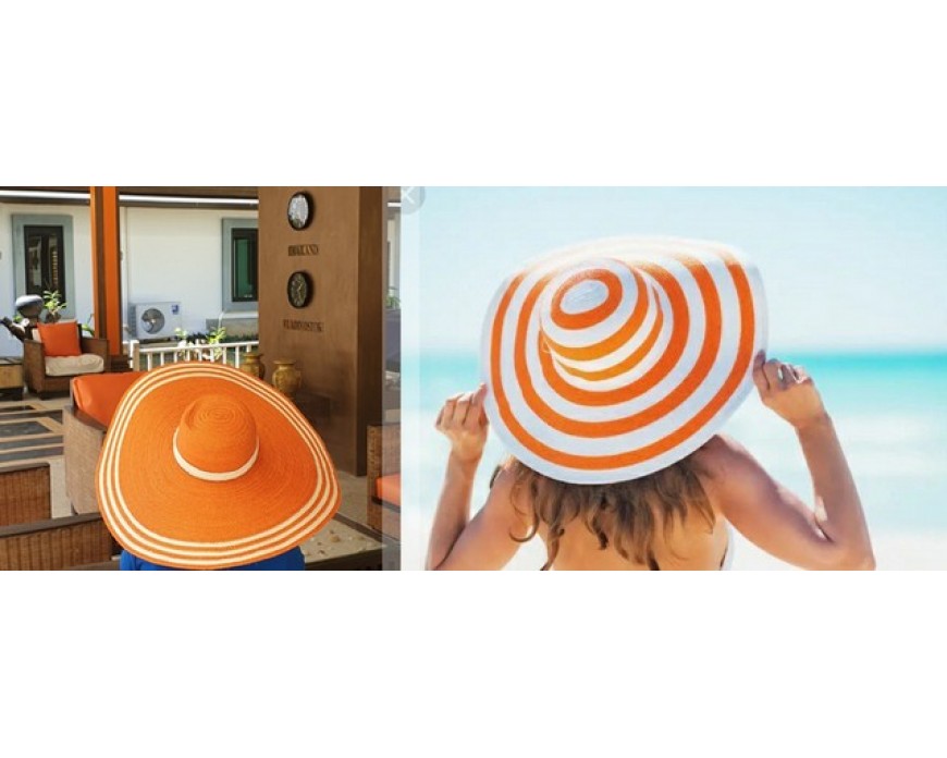 หมวกสานไปเที่ยวทะเล